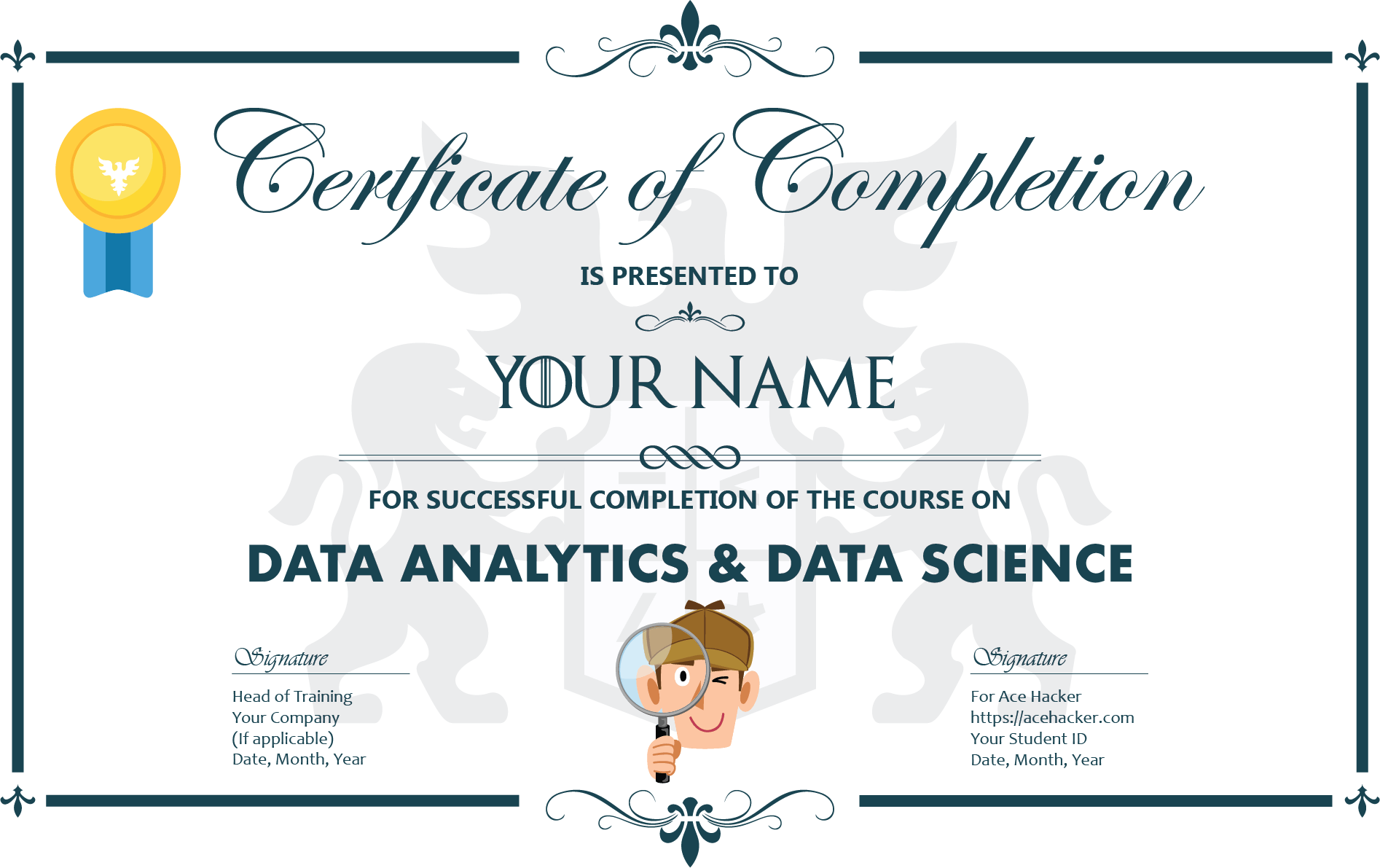 Certificate of Completion in Data Analytics and Data Science