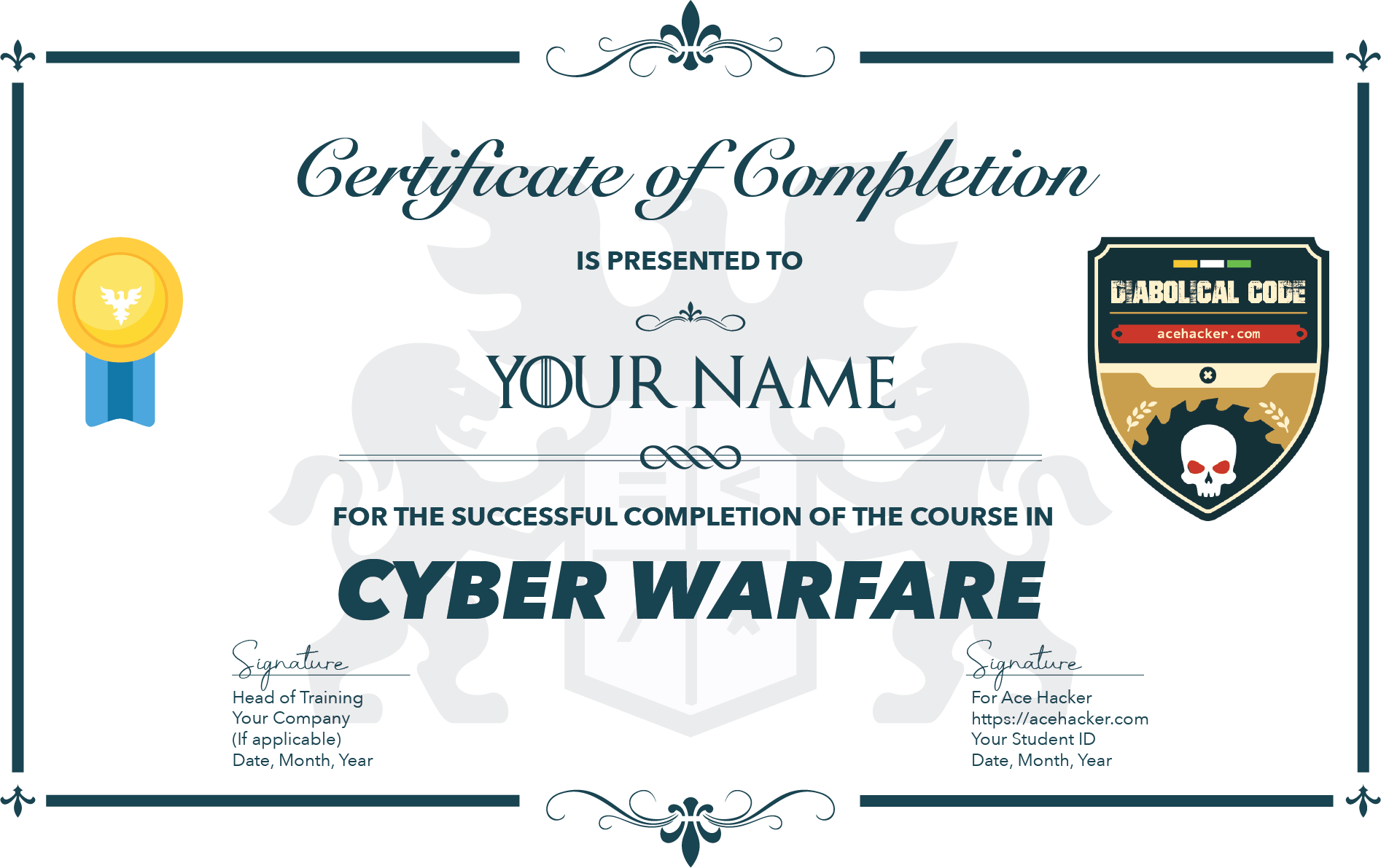 Certificate of Completion in Cybersecurity