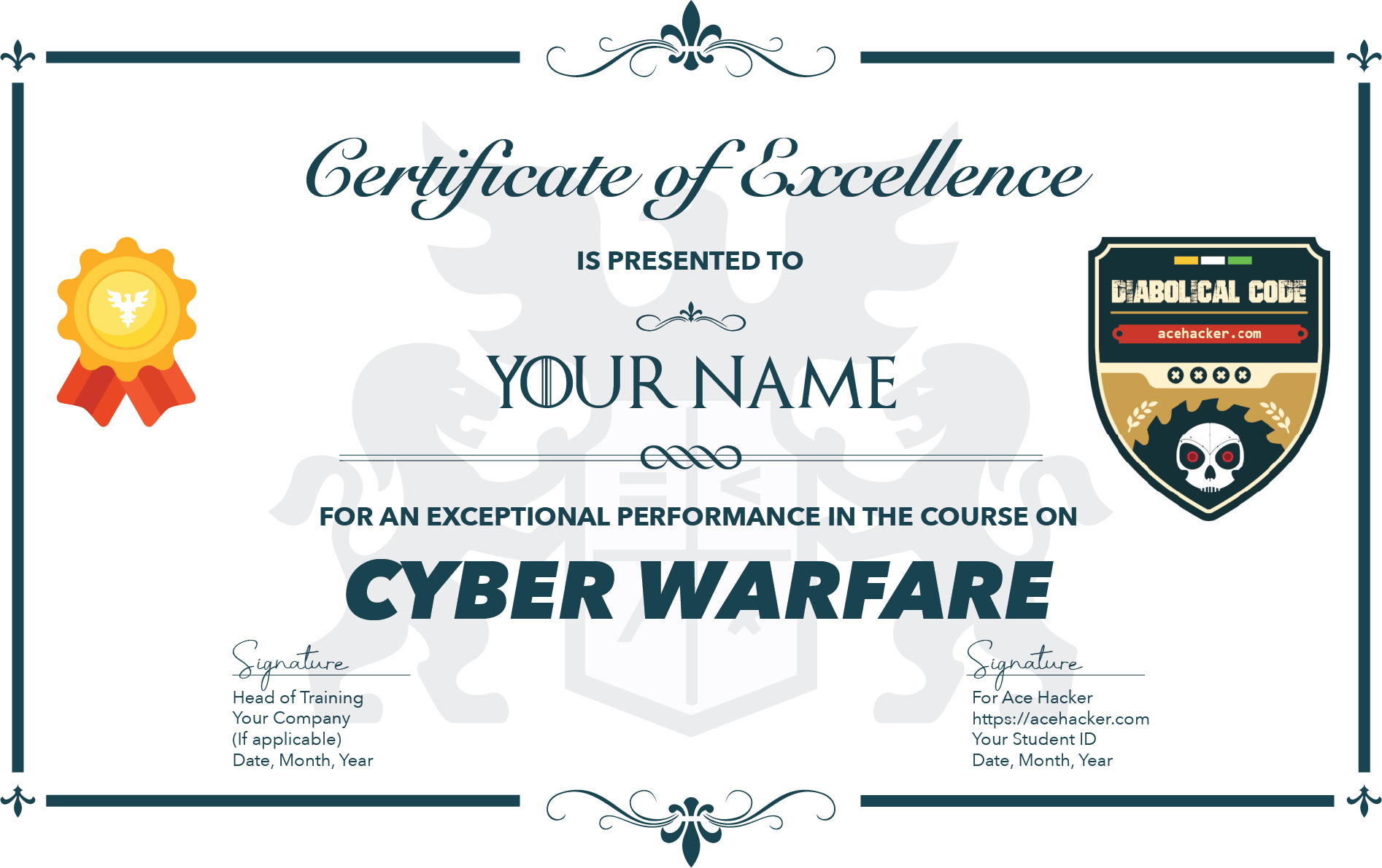 Certificate of Excellence in Cybersecurity